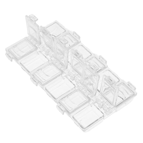 DIYEAH Acrylbox Transparent Organizer Perlen-aufbewahrungsbox Nailart-aufbewahrungsbehälter Mit Gittern Tragbar Für Unterwegs von DIYEAH