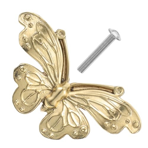 DIYEAH Antiker Messing Schmetterling Möbelgriff für Kommoden Küchenschränke Robuste Stilvolle Türgriff optik für Möbel Garderoben Vielseitig Einsetzbar von DIYEAH