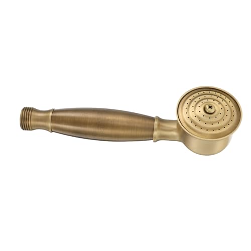 DIYEAH Antikes Messing Handbrause Ersatzduschkopf Hochdruck Vintage Telefon Stil Handbrause Brushed Finish für Badezimmer Retro Design Langlebig und Einfach zu Reinigen von DIYEAH