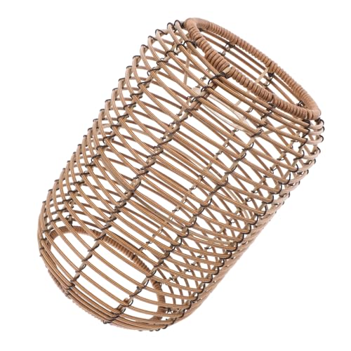 DIYEAH Boho Lampenschirm Vintage Pendelleuchte mit Geflochtenem Kunst Rattan Flexibler Deckenlampenschirm für Wohnzimmer Schlafzimmer Installieren Eleganter Landhausstil Beleuchtung von DIYEAH