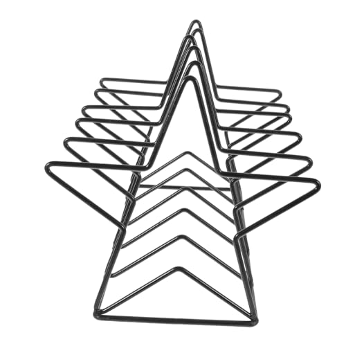 DIYEAH Schallplattenhalter Für Alben Cd-ständer Zeitschriftenständer Büro-buchstütze Buch-Organizer Hohl Stern Dokumentenhalter Bücherregal Cd-Display-Halter Organizer Für Zuhause von DIYEAH