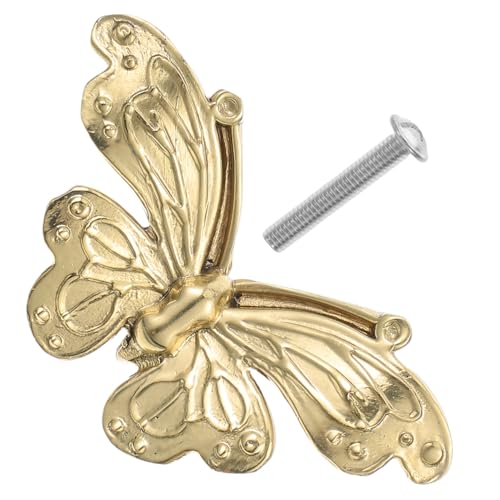DIYEAH Butterfly Schubladenknopf aus Massivem Messing Vintage Möbelgriff Eleganter und Robuster Schrankgriff für Kommode Dresser und Tür Einzigartiges Design für Zuhause Büro und Hotel von DIYEAH