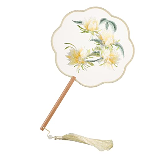 DIYEAH Chinesischer Handfächer mit Blumenstickerei Tragbarer Sommerfächer Handgefertigter Vintage Stil Dekorativer Faltbarer Handventilator für Damen Geeignet für Hochzeit Strand und DIYEAH Chinesischer Handfächer mit Blumenstickerei Tragbarer Sommerfächer Handgefertigter Vintage Stil Dekorativer Faltbarer Handventilator für Damen Geeignet für Hochzeit Strand und von DIYEAH