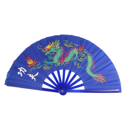 DIYEAH Chinesischer Taichi Fan aus Langlebigem Kunststoff Faltbarer Martial Arts Performance Fächer für Kungfu Tanz und Wushu Leicht zu Öffnen Dekorativer Blauer Kampfsport fächer DIYEAH Chinesischer Taichi Fan aus Langlebigem Kunststoff Faltbarer Martial Arts Performance Fächer für Kungfu Tanz und Wushu Leicht zu Öffnen Dekorativer Blauer Kampfsport fächer von DIYEAH