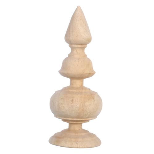 DIYEAH Dekorativer Holzbaluster Finial Unbehandelter Handlauf und Bettsäulenabschluss Vielseitiges Design für Treppen und Möbel von DIYEAH