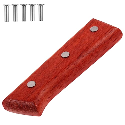 DIYEAH Ersatz Holzgriff für Küchenmesser mit Rutschfestem Design Leicht und Kompakt Nieten Komfortabler Griff für Präzises Schneiden und Einfache Handhabung Küche von DIYEAH