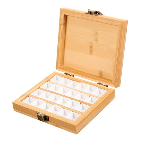 DIYEAH Fächer Farbkästen Halter Leere Aquarellpaletten Tabletts Aquarellfarbe Malstation Reiseaquarellpalette Klare Halbnäpfe Farbkoffer Farbmischtablett Stift Holz DIYEAH Fächer Farbkästen Halter Leere Aquarellpaletten Tabletts Aquarellfarbe Malstation Reiseaquarellpalette Klare Halbnäpfe Farbkoffer Farbmischtablett Stift Holz von DIYEAH