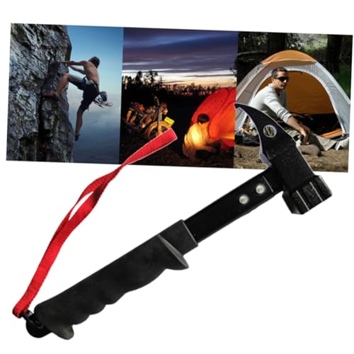 DIYEAH Gusseisen Camping Hammer aus Robustem Stahl Stoßfest und Langlebig mit Rutschfestem Griff und Sicherheitsband für Zeltheringe und Outdoor aktivitäten Beim Camping Wandern und Jagd von DIYEAH
