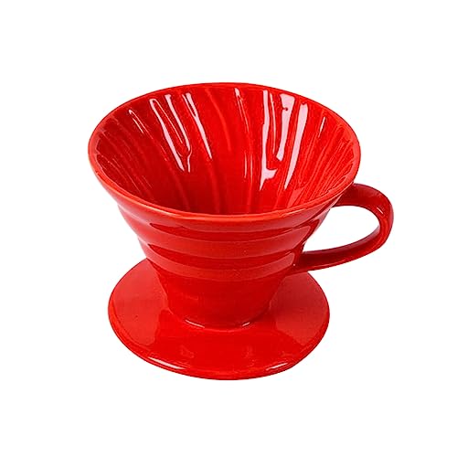 DIYEAH Handgefertigte Keramik Kaffeekanne Praktischer Kaffeefilter für Kreatives Design für Zuhause und Büro Rot DIYEAH Handgefertigte Keramik Kaffeekanne Praktischer Kaffeefilter für Kreatives Design für Zuhause und Büro Rot von DIYEAH
