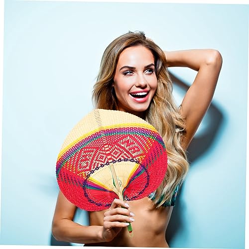 DIYEAH Handgewebter Fächer in Pfirsichform Kühlender Sommerfächer Aus Bambus Dekorativer Fächer Für Outdoor Und Innenbereich DIYEAH Handgewebter Fächer in Pfirsichform Kühlender Sommerfächer Aus Bambus Dekorativer Fächer Für Outdoor Und Innenbereich von DIYEAH