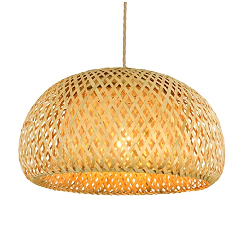 DIYEAH Handgewebter Rattan Lampenschirm für Deckenleuchten Retro Stil Geeignet für Schlafzimmer und Wohnzimmer Robustem Dekorativ und Langlebig Schützt die Glühbirne DIYEAH Handgewebter Rattan Lampenschirm für Deckenleuchten Retro Stil Geeignet für Schlafzimmer und Wohnzimmer Robustem Dekorativ und Langlebig Schützt die Glühbirne von DIYEAH