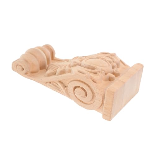 DIYEAH Holz Säulenecke Holzapplikation Geschnitzt Dekorative Möbelapplikation Robust Langlebig Geeignet für DIY Wand und Möbeldekor im Europäischen Stil von DIYEAH