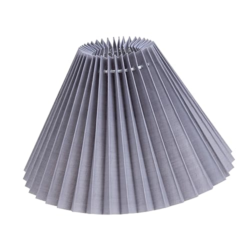 DIYEAH Kleiner Plissee Lampenschirm für Tischlampe E27 Fassung Schreibtischlampe Zubehör Plissierter Stoff Einfache Installation von DIYEAH