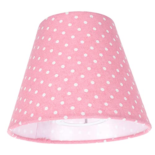 DIYEAH Lampenschirm Heimdekoration Schatten Punkte hängend Home Akzente Polka Stoff Kronleuchter Lampenabdeckung Metall Rosa DIYEAH Lampenschirm Heimdekoration Schatten Punkte hängend Home Akzente Polka Stoff Kronleuchter Lampenabdeckung Metall Rosa von DIYEAH