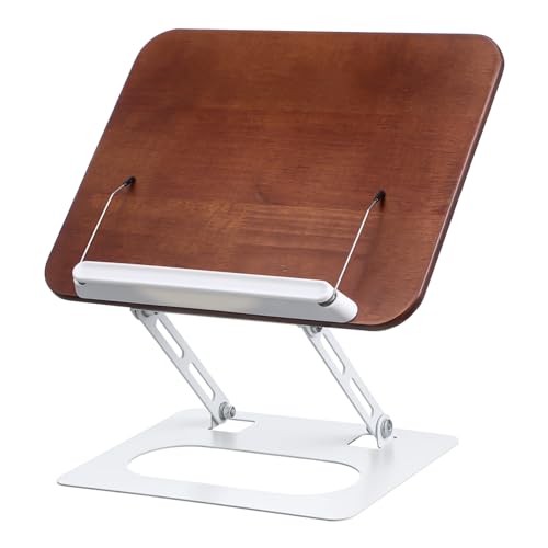 DIYEAH Leseregal Buchruhe Lehrbuchständer Desktop-Buchständer Lesen Tablet-Ständer Anzeigeständer für Buchhalter Stand Buchregal Lehrbuchstand Lesen Rezeptbuchhalter Holz von DIYEAH