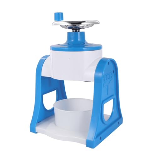 DIYEAH Manueller Eiszerkleinerer für Zuhause Kompakte Eismaschine Blau für Slush Smoothies und Schneekegel Leicht zu Reinigen und Kinderfreundlich von DIYEAH