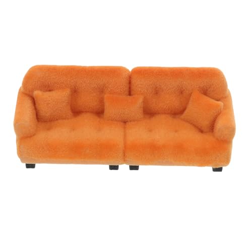 DIYEAH Maßstab Flocked Couch mit Kissen Weiche Oberfläche Detailgetreues Miniaturmöbel für Puppenhaus Wohnzimmer Braunes Miniatursofa für Sammler DIYEAH Maßstab Flocked Couch mit Kissen Weiche Oberfläche Detailgetreues Miniaturmöbel für Puppenhaus Wohnzimmer Braunes Miniatursofa für Sammler von DIYEAH