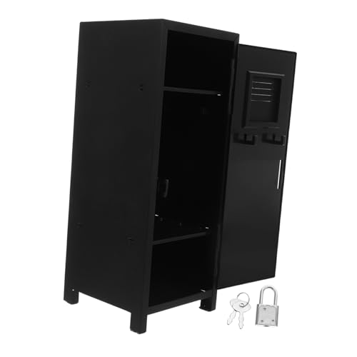 DIYEAH Metal -Desktop -Speicherbox Wohnzimmerschließfach kleines Schrank mit Schloss Metall -Schließfach kleines abschließbares Schrank Desktop abschließbarer Organizer Eisen Schwarz DIYEAH Metal -Desktop -Speicherbox Wohnzimmerschließfach kleines Schrank mit Schloss Metall -Schließfach kleines abschließbares Schrank Desktop abschließbarer Organizer Eisen Schwarz von DIYEAH