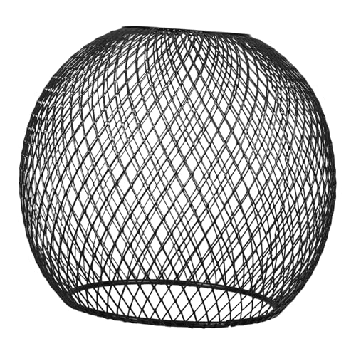 DIYEAH Metall Lampenschirm Hängelampe Metallkäfig Vintage Hohlzylindrisch Lampenschirm Glarefree Für Wohnzimmer Schlafzimmer Dekor Schwarz von DIYEAH