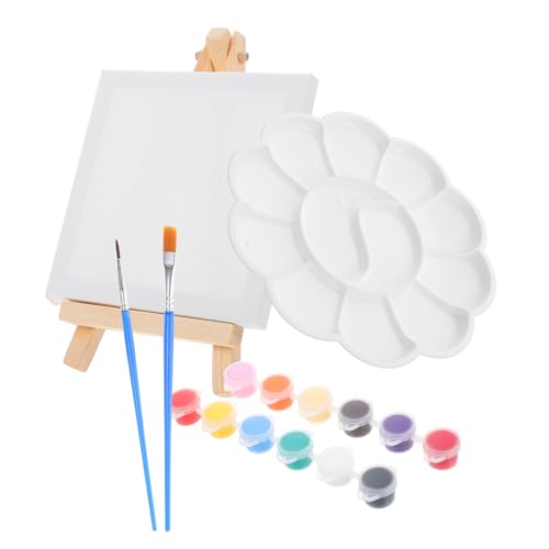 DIYEAH Miniatur Holz staffelei Set mit Display Rack und DIY Leinwand für Acryl Ölfarben Stabiles Dreieck design Vielseitig für Anfänger und Kunsthandwerk Tischdeko Geeignet DIYEAH Miniatur Holz staffelei Set mit Display Rack und DIY Leinwand für Acryl Ölfarben Stabiles Dreieck design Vielseitig für Anfänger und Kunsthandwerk Tischdeko Geeignet von DIYEAH