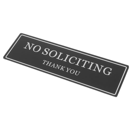 DIYEAH No Soliciting Schild Türschild Acryl Dekorativ kein Anwerben Privatsphäre Schutz für Haus Büro Hotel Fenster Selbstklebend Lochlos Einfach zu Montieren Stilvoll von DIYEAH