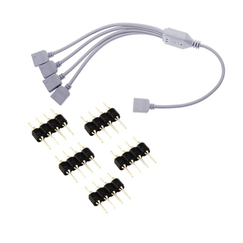 DIYEAH Poliger Rgb LED Strip Splitter Kabel Weiß für Smd LED Lichtband Verbindungskabel Verteiler für Streifen Steuerung Pin Stecker DIYEAH Poliger Rgb LED Strip Splitter Kabel Weiß für Smd LED Lichtband Verbindungskabel Verteiler für Streifen Steuerung Pin Stecker von DIYEAH