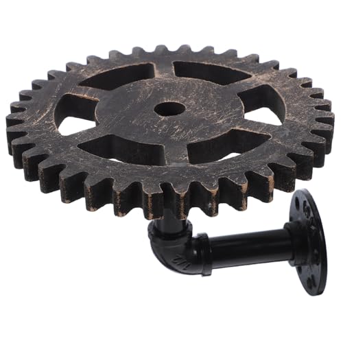 DIYEAH Rustikale Wandregale Vintage-rostfinish Wandmontiertes Industrierohr Regal mit Zahn-Element Vielseitiges Retro Aufbewahrungssystem für Wohnzimmer Küche Schlafzimmer und Balkon von DIYEAH