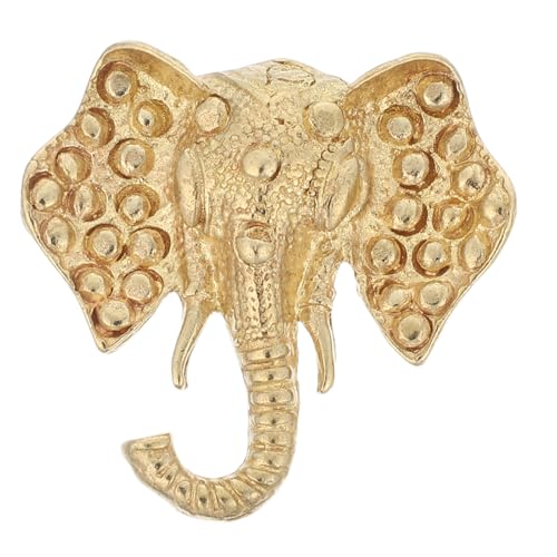 DIYEAH Schrankknopf – Vintage-Schubladengriff aus massivem Messing in Elefantenform – Tier-Schranktürgriff für Küchenkommode, Kleiderschrank, Badezimmer, Waschtisch von DIYEAH