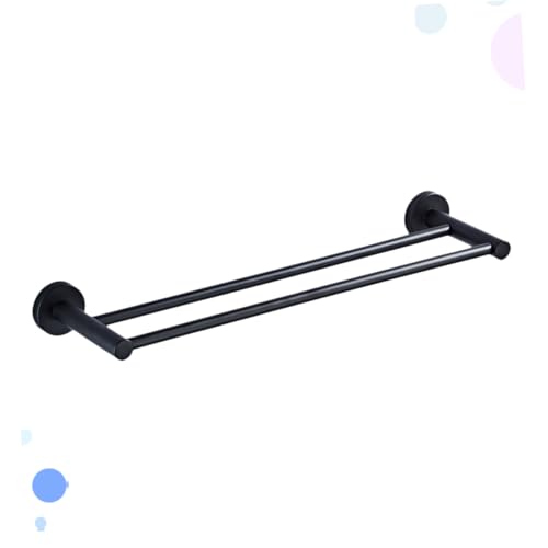 DIYEAH Schwarze Wandmontage Handtuchhalter Doppelte Stange Rostfrei Platzsparend Eleganter Bad Organizer für Handtücher Schwämme für Badezimmer Küche Schlafzimmer und Schrank DIYEAH Schwarze Wandmontage Handtuchhalter Doppelte Stange Rostfrei Platzsparend Eleganter Bad Organizer für Handtücher Schwämme für Badezimmer Küche Schlafzimmer und Schrank von DIYEAH