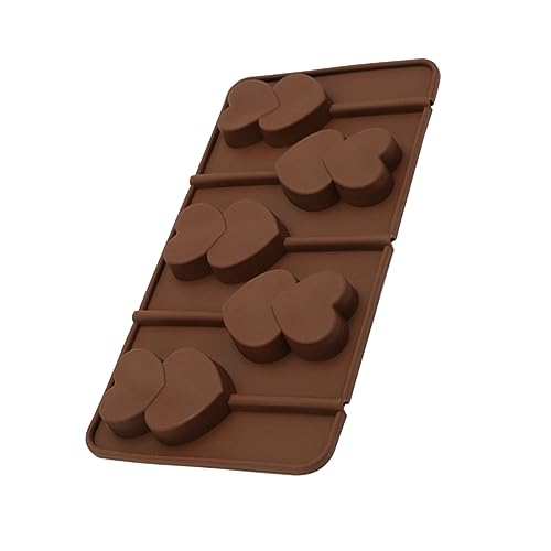 DIYEAH Lollipop Form Silikon Backform Herzform Lebensmittelechtes Silikon Schokoladen Und Süßigkeitenformen Hitzebeständig Für Eiswürfel Und Kekse Für Feiern Und Kreative Küche von DIYEAH
