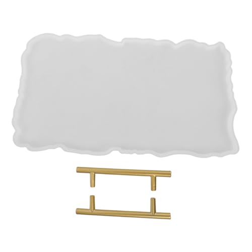 DIYEAH Silikonform für Resin Tablett mit Metallgriffen DIY Gießform für Unregelmäßiges Serviertablett Langlebig und Formstabil für Epoxidharz Kunsthandwerk und Wohnkultur DIYEAH Silikonform für Resin Tablett mit Metallgriffen DIY Gießform für Unregelmäßiges Serviertablett Langlebig und Formstabil für Epoxidharz Kunsthandwerk und Wohnkultur von DIYEAH