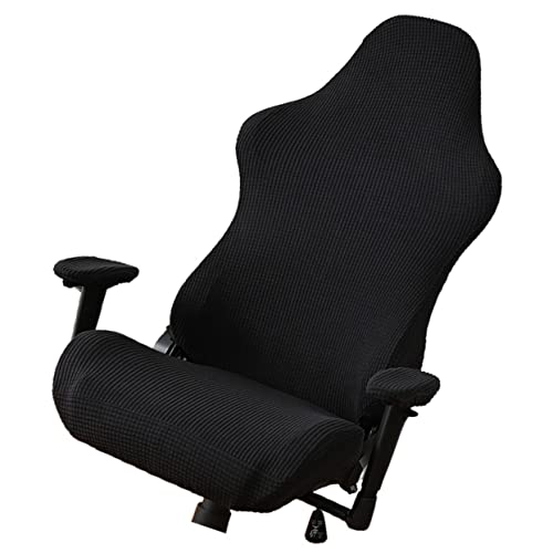 DIYEAH Stretchbarer Schreibtischstuhlbezug Elastischer Gaming Stuhl Schutzbezug mit Reißverschluss und Schnalle für Bürostühle Armstühle und Drehstühle Waschbar und von DIYEAH