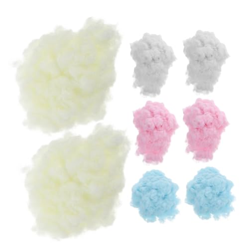 DIYEAH Teiliges Flocking-Pulver Beutel Weiß Rosa Gelb Blau Vielseitiges DIY Zubehör für Puppen Miniaturen Figuren Baum Kugeldekorationen Handwerkliches Flockmaterial von DIYEAH