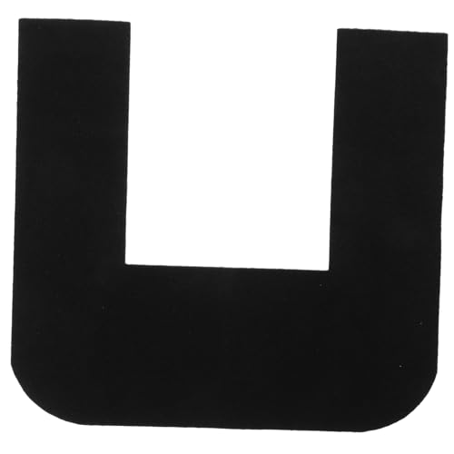 DIYEAH U-förmige Toilettenbodenmatte Badenteppich Form Konturiert Klein Badteppich Für Teppiche Tuften Braun Abdeckung Wc-sitzbezug Beleg Toilettenmatte Grau Urinalmatte Schwarz Polyester von DIYEAH