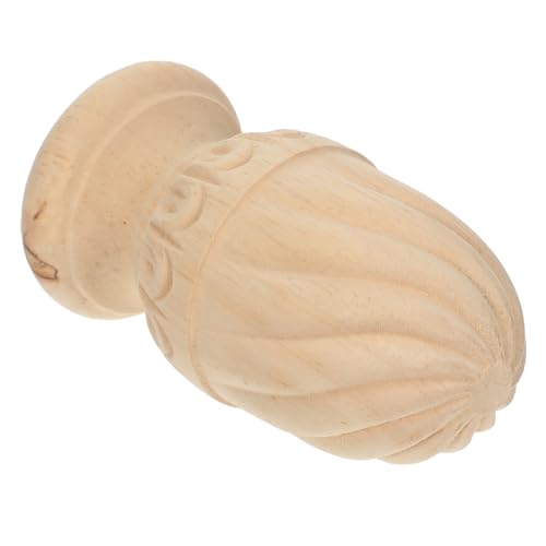 DIYEAH Unbehandelter Holzpfostenaufsatz Ananas Design Handgeschnitzter Dekorativer Baluster-topper Robuster Eleganter Treppenpfosten für DIY Möbel und Europäische Zaunsäulen von DIYEAH