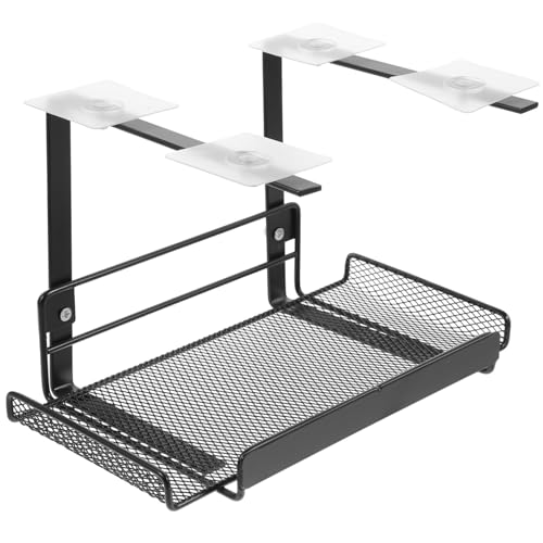 DIYEAH Untertisch Kabelorganizer Kabelmanagement Regal zur Kabelführung und Aufbewahrung für Büro und Zuhause Robustes Kompaktes Design Platzsparend Langlebiges Schwarzes von DIYEAH