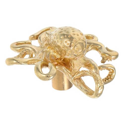 DIYEAH Vintage Octopus Türknöpfe Messing Nautische Möbelgriffe für Schrank und Kommode Einzigartige Meerestier Deko für Wohnkultur Einfache Installation und Langlebiges Design von DIYEAH