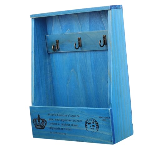 DIYEAH Vintage Wandhängende Holz Schlüsselbox mit Feiner Handwerkskunst Dekorative Aufbewahrungsbox für Kleine Schlüssel Praktische Wanddekoration für Zuhause und Hotel Installieren von DIYEAH