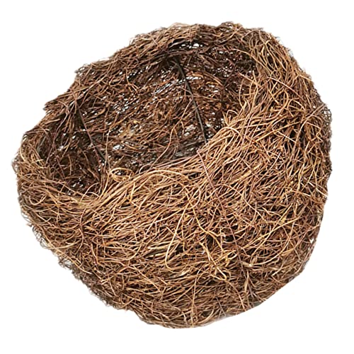 DIYEAH Vogel Nest Lampenschirm Rattan für Gartenbeleuchtung Handgewebter Wetterfester Lampenschirm für Außenbereich Dekorativ und Funktional für Weihnachts und Garten Dekorationen von DIYEAH