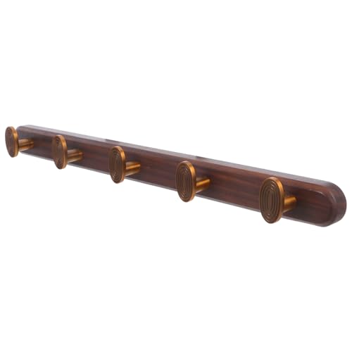 DIYEAH Wandgarderobe Kleiderregal Mit Haken Holz Handtuchhaken Kleiderbügel Wand Kleiderbügel Für Badezimmer Alter Handtuchhalter Wandmagnatträger Vintage -haken Duschhaken Kaffee Metall von DIYEAH