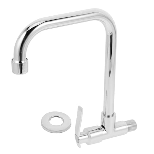 DIYEAH Wandmontierter Einzelner Kalter Küchenwasserhahn aus Robustem Kupfer mit Schnellem Öffnungsmechanismus Horizontaler Design Wandarmatur Vielseitig für Haushalt Küchenspüle von DIYEAH