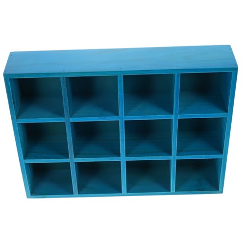DIYEAH Wandregal Holz mit Fächern Mediterranes Design für Stilvolle Aufbewahrung und Präsentation für Wohnzimmer Schlafzimmer und Büro Platzsparend und Praktisch von DIYEAH