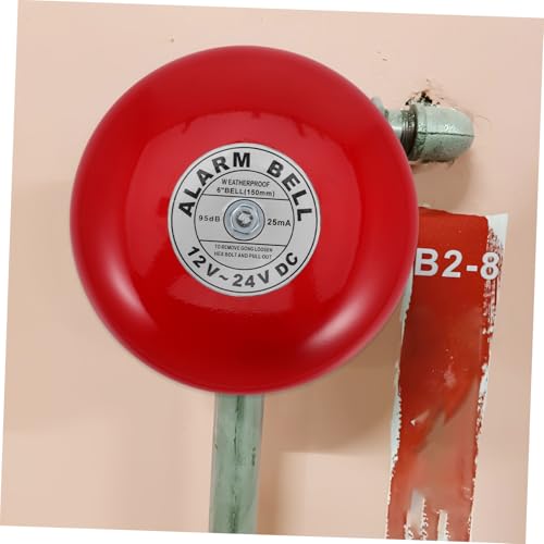 DIYEAH Wasserdichte Rote Alarmglocke Türklingel für Aufzüge und Fabriken Laute Kunststoffglocke mit Einfacher Installation Vielseitig Einsetzbar für und Notfälle von DIYEAH