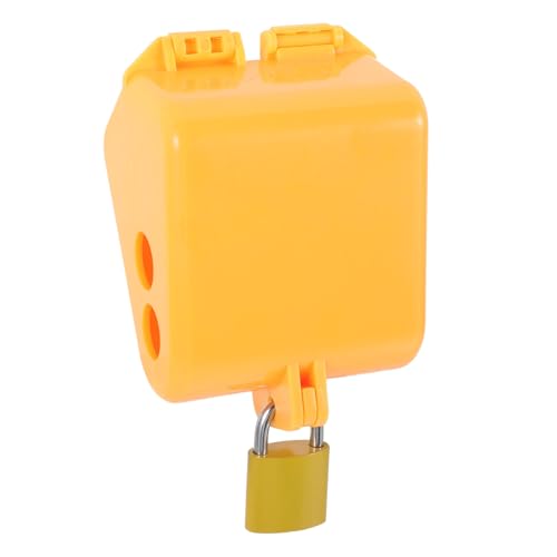 DIYEAH Wasserhahnschlossabdeckung - Sicherer Schutz FüR AußEnwasserhäHne Mit SchlüSsel Kindersicherung Und Diebstahlschutz Gelb 15X9.5X8Cm von DIYEAH
