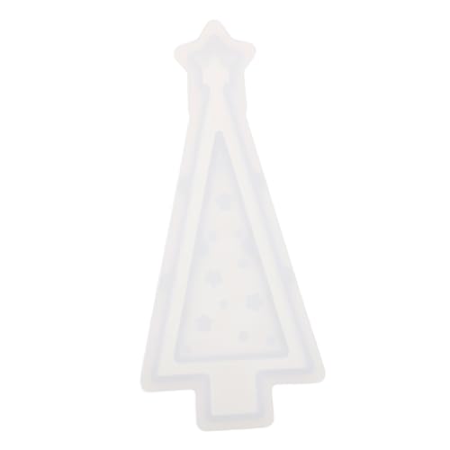 DIYEAH Weihnachtsbaumform Weihnachtsschmuck Schimmel Harzform für Weihnachtsbaum Schimmel Dekorationen Baum Silikonform Harzformen für Nachtlicht Silikonform-Handwerk Kieselgel Weiß von DIYEAH