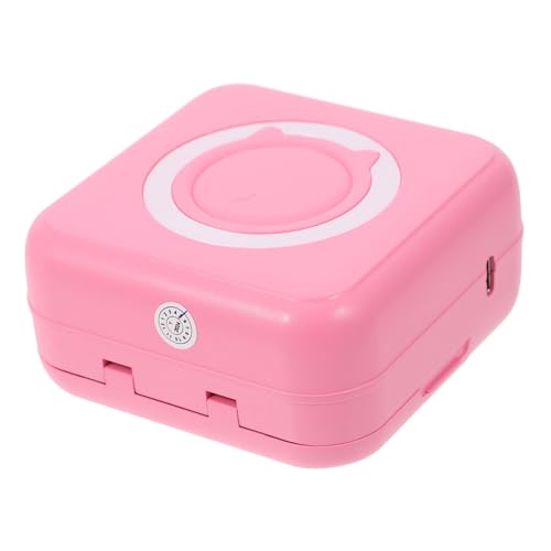 DIYEAH tragbarer Drucker etikettendrucker farbdrucker Mini-Thermodrucker Aufkleber Drucker Kompakter Drucker Mini-Tintenloser Aufkleberdrucker Bilddrucker Telefon Fotodrucker Plastik Rosa von DIYEAH