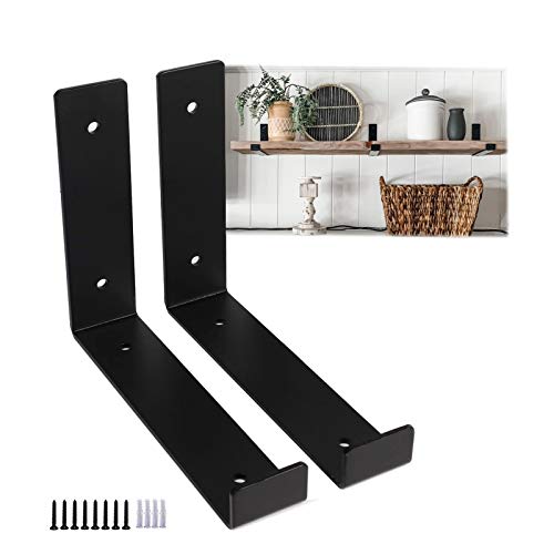 2 Stück Regalhalterung Regalkonsole 15cm | Gusseisen Antik Regalträger | Schwerlastwinkel Winkelträger | Schwimmende Wandhalterung | Deko Für Kleiderbügel Kinderzimmer von DIYH