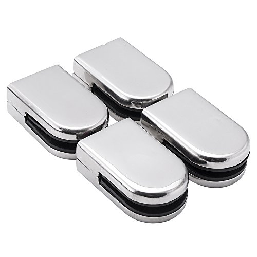 DIYI 4 Stück Edelstahl Glashalter Flach Klemmhalter Glasklemme Glass-Halter Anschluss Klemmhalter Für 6-8mm DIYI 4 Stück Edelstahl Glashalter Flach Klemmhalter Glasklemme Glass-Halter Anschluss Klemmhalter Für 6-8mm von DIYI