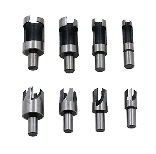 Pfropfenbohrer Zapfenbohrer Holz Stecker Loch Cutter Drill Bit Set Cutting Werkzeug 8-teilig von DIYI