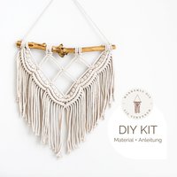Diy Kit - Makramee Wandbehang "Gemma", Inkl. Video | Gratis Mini-Makramee & Anleitung Geschenk, Wanddekoration, Boho von DIYMakramee